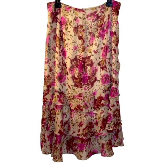 🌹NWT:Samuel Dong Floral Pink Maxi Skirt - Picture 1 of 10